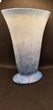 Variegated blue oval mouth vase
